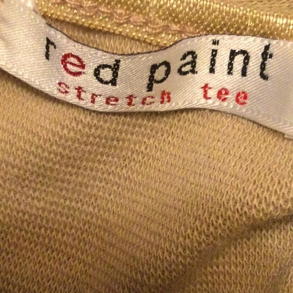 💥NWOT🦋RED PAINT🦋STRETCH TEE💥 - Picture 5 of 6
